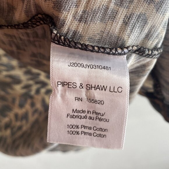 Veronica Beard Carla Crew Neck T-Shirt-Leopard - Picture 5 of 7